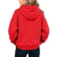 thumbnail image 5 of SERTG Girls Pullover Hoodie Drawstring Pocket Solid Color Long Sleeve Loose Fit Kids Casual School Daily Outdoor Wear Hooded Sweatshirt, 5 of 9