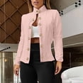 thumbnail image 2 of XPMWRP Women's Long Sleeve Button Coat Soft Breathable Fabric Casual Top Perfect for Spring Summer Daily Wear Stylish Jacket Ideal for Holiday Parties Pink M, 2 of 7