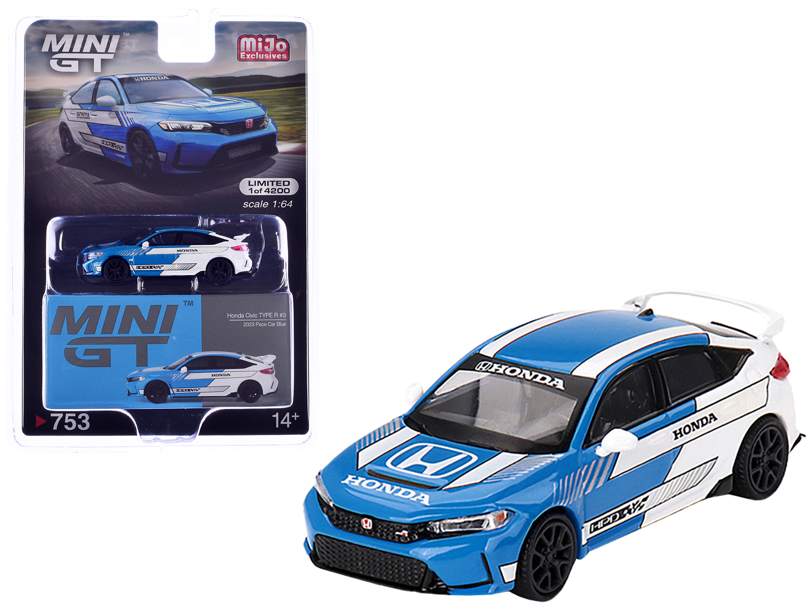 Mini GT 2017 Honda Civic Type R (FK8) Modulo (LHD)(Aegean Blue