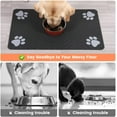 thumbnail image 4 of Pet Feeding Mat-Absorbent Pet Placemat for Food and Water Bowl, with Waterproof Rubber Backing, Quick Dry Water Dispenser Mat for Dog and Cat 16"x24", 4 of 9