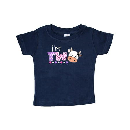 

Inktastic I m 2 Cute Cow and Polka Dots Gift Baby Boy or Baby Girl T-Shirt