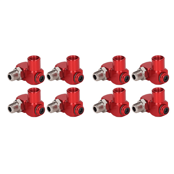 8Pc 360 Degree Swivel Air Hose Connector 1/4In NPT Industrial Air Fittings Pneumatic Tool Adapter Air Hose Joint Coupler