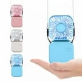 thumbnail image 4 of HIBIBUD Necklace Fans Portable Neck Hanging Fan Mini Fan Handheld Foldable Fan for Cooling Small Personal Hands Free Fan USB Rechargeable Battery 3 Speed Air Circulatory Fan, 4 of 7