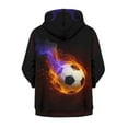 thumbnail image 2 of Chririnla Orange&Purple Flame Soccer Youth Athletic Hoodie Zip Up Long Sleeve with Pockets Lightweight Sports Top for Gym Run Size 10-12, 2 of 6