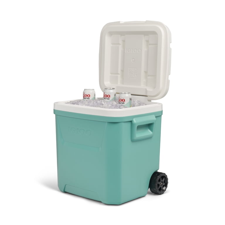 Igloo 60 QT Laguna Ice Chest Cooler with Wheels, Teal Blue
