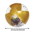 thumbnail image 2 of Outdoor Pvc Inflatable Beach Ball, 10.63 Inch Portable Sturdy Solid Waterproof Pool Toys for Summer Pool Party Decorations, Beach Games, Indoor Outdoor Yard Festival Decorations, 2 of 7