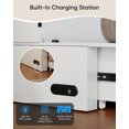 thumbnail image 5 of Puremind Queen Size Murphy Bed with Mattress, Murphy Cube Cabinet Bed with USB Charging Station and Large Storage Drawer, Murphy Chest Bed for Small Guest Room/Home/Office, White, 5 of 7