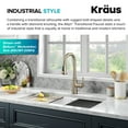 thumbnail image 4 of KRAUS Allyn Transitional Industrial Pull-Down Single Handle Kitchen Faucet in Spot-Free Antique Champagne Bronze, 4 of 7