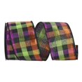 thumbnail image 1 of Reliant Ribbon 93573W-001-40F Midnight Metallic Plaid Check Wired Edge Ribbon - Multi Color - 2.5 in. x 10 yards, 1 of 1