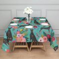 thumbnail image 3 of Doberman Dog Pattern with Pioneer Flower Square Tablecloth,Waterproof Square Table Cover,Wipeable Spillproof Washable Table Cover for Home Kitchen Party Decor 42"X42"(107x107cm), 3 of 6