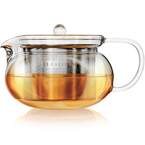 Teabloom Kyoto Stovetop Safe Teapot LeadFree and CadmiumFree Clear