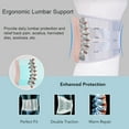 thumbnail image 3 of Amdohai Lumbar Support Belt Lumbosacral Back Brace Adjustable Breathable Waist Support Belt Self-heating Therapy with 3pcs Replaceable Pad for Men Women Back Pain Sciatica Herniated Disc Scoliosis, 3 of 5