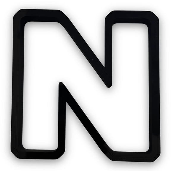 N Capital Block Letter Cookie Cutter with Easy Push Design (3.5 inch)