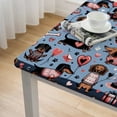 thumbnail image 4 of nygtbtfer Funny Dog Dachshunds Table Cloth Round Valentines Reusable Tablecloth  Outdoor Tablecloth Table Cover for Kitchen Party Picnic Valentines Decorations, 4 of 7
