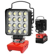 Compatible with milwaukee tools m18 Lights LED Work Light, 34W 5000LM Portable Flood Light Battery Powered Cordless Flashlight with USB Charger Port for Job Site Lighting, Camping ,Shop