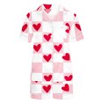 thumbnail image 3 of Yievot Womens Pajama Sets 2 Piece Graphic Print Button Down Short Sleeve Pj Set Summer Soft Sleepwear Loungewear, 3 of 4