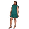 thumbnail image 6 of Plus Size High Neck Ruffle Tiered Mini Dress, 6 of 8