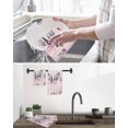 thumbnail image 5 of Spring Easter Kitchen Dish Towels for Drying Dishes Set of 3, Cute Rabbits Ears Bow Daisy Floral Pink Plaid Waffle Weave Microfiber Hand Tea Bathroom Towels Quick Dry & Absorbent Towel 15.7x23.6, 5 of 7