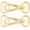 Gold, variant on 10 Sets Silver Snap Hooks Lobster Clasp Swivel Push Gate Fashion Clips with D Rings Craft FSD1 (1 Inch)