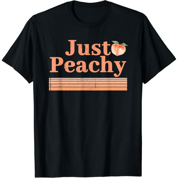 Just Peachy Peaches Summer Fruit Nostalgia T-Shirt mens t shirt,black,women,funny,misfits,men,journey