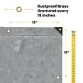thumbnail image 4 of WHITEDUCK 16' x 20' Heavy Duty Tarp Cover Waterproof - 16 Mil Silver Black w/Grommets & Reinforced Edges, 4 of 9