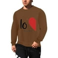 thumbnail image 3 of Chandail Col Rond de la Saint-Valentin pour Femmes Manches Longues Chandails en Molleton Cœur d'Amour Cadeau Graphique Fête des Mères 2024 Chandail en Molleton Imprimé Cœur Mignon Chandail Col Rond Manches Longues, 3 of 3