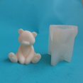 thumbnail image 2 of Versión coreana del molde de oso, molde de silicona para velas de oso regordete, adornos de yeso para aromaterapia DIY, oso sentado, 2 of 5
