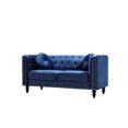 thumbnail image 4 of Uspridefurniture Lueck 64.2'' Velvet Rolled Arm Loveseat, Blue, 4 of 5