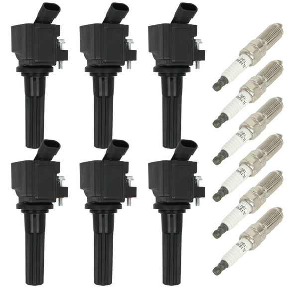 ECCPP UF497 6 ignition coils with 6 iridium Spark Plugs,for Chevy,for GMC Colorado Trailblazer Canyon Envoy H3 H3T Ascender Rainier 2007 2008 2009 2010 2011 2012NGK 5019