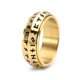 thumbnail image 1 of Anillo giratorio de acero de titanio con runa vikinga nórdica retro Luen, estilo neutro, anillo personalizado para hombre, 1 of 6