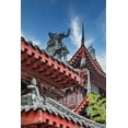 thumbnail image 2 of Looney, Hollice 17x24 Black Ornate Wood Framed with Double Matting Museum Art Print Titled - Asia-China-Sichuan Province-Cheng Du-Temple Rooftop, 2 of 4
