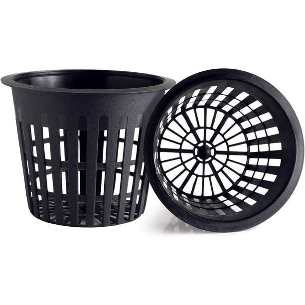 Macetas de red resistentes, ahorran agua, material plástico duradero, raíces saludables, drenaje uniforme, adecuadas para hidroponía, acuaponía, orquídeas, tomates, pimientos y hierbas, diseño de
