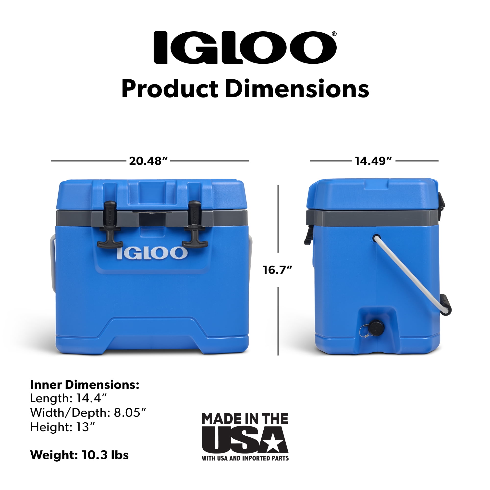 Igloo 25 QT Overland Ice Chest Cooler, Blue