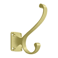 thumbnail image 2 of Deltana CAHH35U3 Heavy Duty; Coat & Hat Hook; Bright Brass Finish, 2 of 2