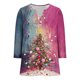 thumbnail image 3 of Blusas informales con cuello en V y mangas 3/4 para niños y niñas de 3 a 14 años, 3 of 6