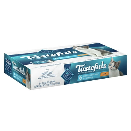 UPC: 0840243140763 | Blue Buffalo Tastefuls Chicken Pate Wet Cat Food Multi-Pack for Kittens  3 oz. Cans (6 Pack)