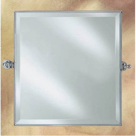 Square Beveled Adjustable Wall Mirror - Radiance (Polished Chrome)