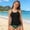 Z01 Black, variant on TGPMGRZ Girls Tankini Swimsuit Ruched 2 Piece Bathing Suit Drawstring Girls' Swimwear for 7-16 Years (Z01 Blue, 11-12 Years)