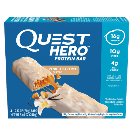 Quest Protein Bar, Vanilla Caramel, 16g Protein, 4 Ct