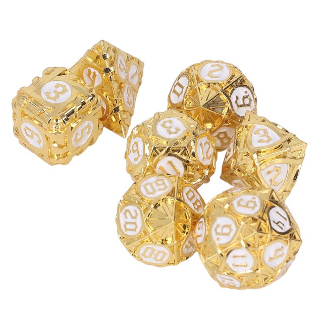 Juego de Dados ANGGREK 7 Piezas de Metal Para Juegos de Mesa Juegos de Rol