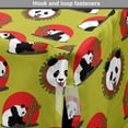 thumbnail image 4 of Panda Dog Crate Cover, Japanese Animal with Bamboo Sticks Pattern, Easy to Use Pet Kennel Cover Small Dogs Puppies Kittens, 7 Sizes, Yellow Green Vermilion, by Ambesonne, 4 of 6