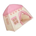 thumbnail image 2 of Kids Play Tent for Girls Princess Play Tent Indoor Children's Room Outdoor Safety Non-Toxic with Cotton Ball Lights Frozen Princess Crown Wand, 2 of 10