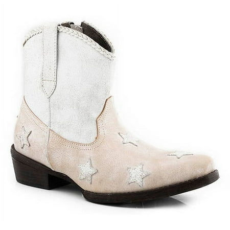 

Women s Roper Liberty Ankle Leather Boots Handcrafted White
