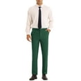 thumbnail image 2 of INSPIRE CHIC Dress Pants for Men's Classic Fit Solid Stretch Flat Front Work Business Trousers 28 Green, 2 of 6