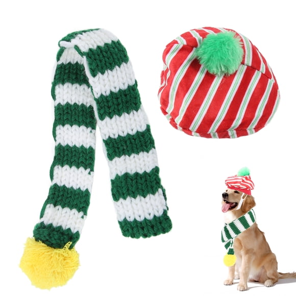 Conjunto De Gorro De Punto Para Perros, Kit De Disfraces Navideños Cálidos Y Fáciles De Limpiar Agradable Para La Piel Fácil De Usar Para Navidad Para Perros Gatos Para Perros