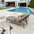 thumbnail image 5 of Patio Festival Thermal Transfer Metal 2-Piece Outdoor Chaise Lounger in Gray, 5 of 7