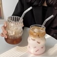 thumbnail image 3 of Vintage Ripple Glass Tumbler, 18 oz, Borosilicate Glass, Ripple, Open Top, General Use Cup, 3 of 7