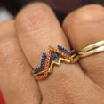 thumbnail image 2 of Red Garnet & Blue Sapphire Ring – Wonder Woman Inspired Promise & Engagement Ring in 925 Sterling Silver | Fine Jewelry for Women, 2 of 3