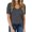 Gray, variant on XWSHYW Women's Tops , Casual V Neck Shirts Short Sleeve Tops Solid Loose T-Shirt, Sizes S-XL