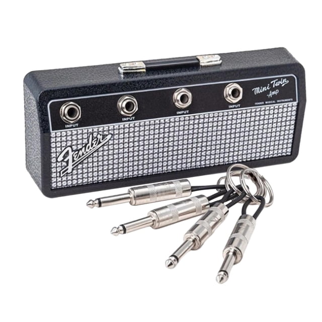 Gancho para llavero de guitarra con conector de guitarra, caja de almacenamiento portátil reutilizable para enchufe de guitarra, soporte para llaves CUTICAT Porta llaves de amplificador
